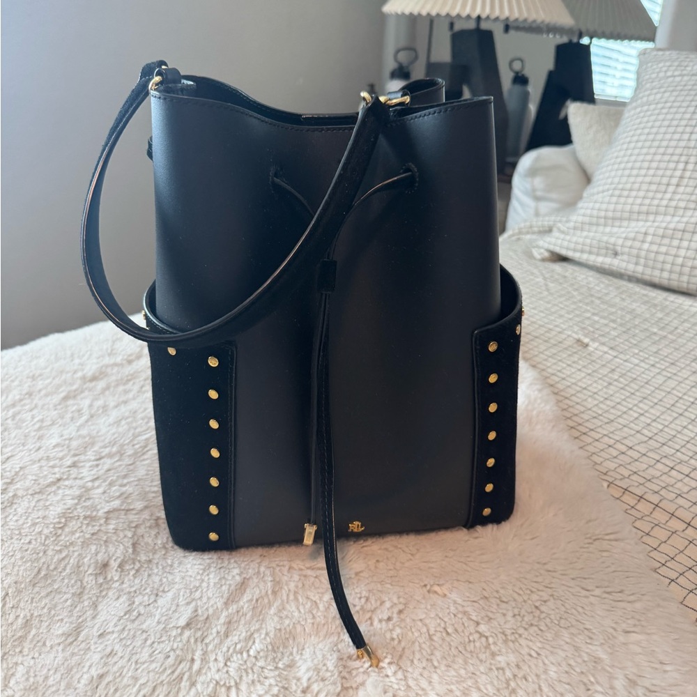 Ralph Lauren Black Bucket Bag